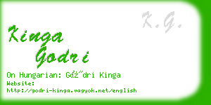 kinga godri business card